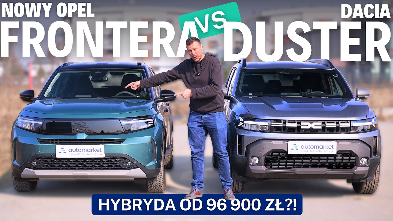 Nowy Opel Frontera 2026 vs Dacia Duster - obydwa poniżej 100 tys. zł