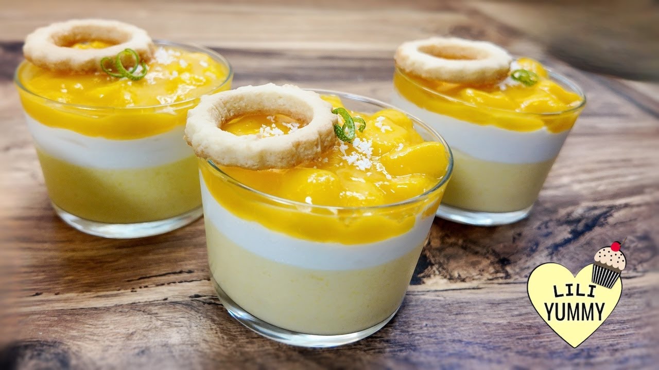VÉRRINES MANGUE COCO DESSERT TROPICAL RECETTE #dessert #recette #recettefacile