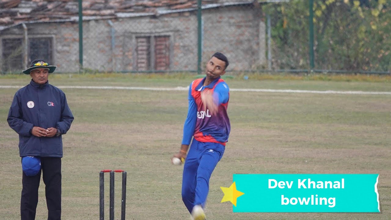 Nepal Cricket Team Practice Match Mulpani | Dev Khanal take wicket of  Dipesh Kandel in first ball