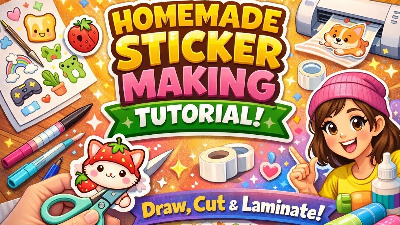 SERIES 1 - Home-made sticker making, Let's Enjoy 