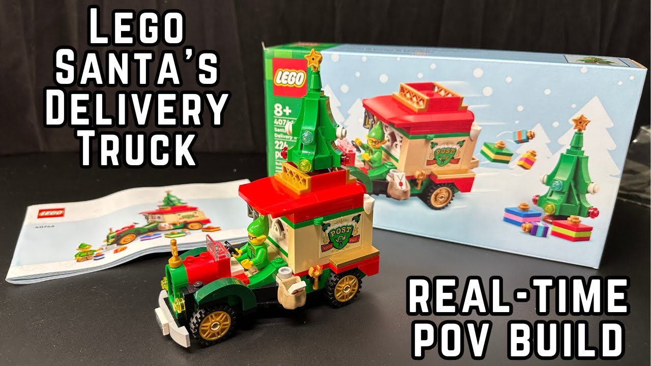 Lego Real-Time POV Build | Christmas Santa's Delivery Truck Set 40746