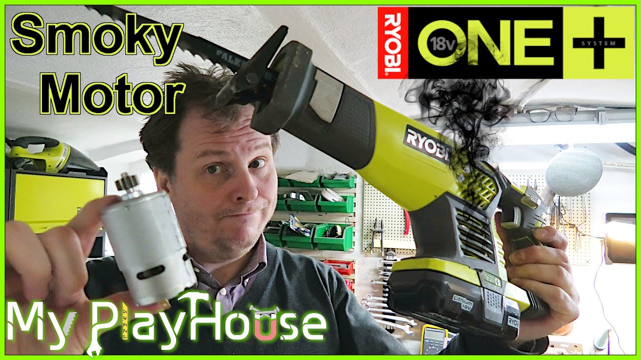 Fixing my Ryobi Reciprocating Saw - Which has Taken up Smoking - 1070