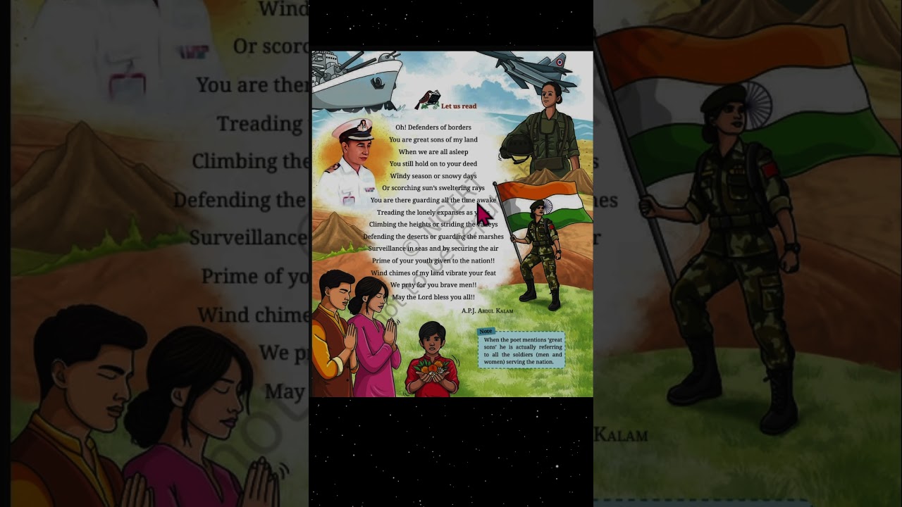 My Dear Soldiers | Poorvi | Class 7 #englishpoemrecitation