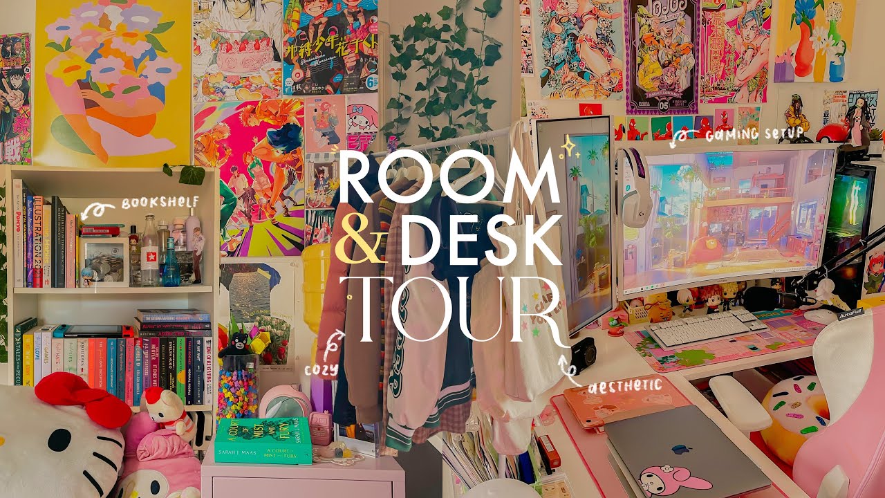 ROOM TOUR 2022 | aesthetic gaming setup, cozy, pinterest inspired 💫