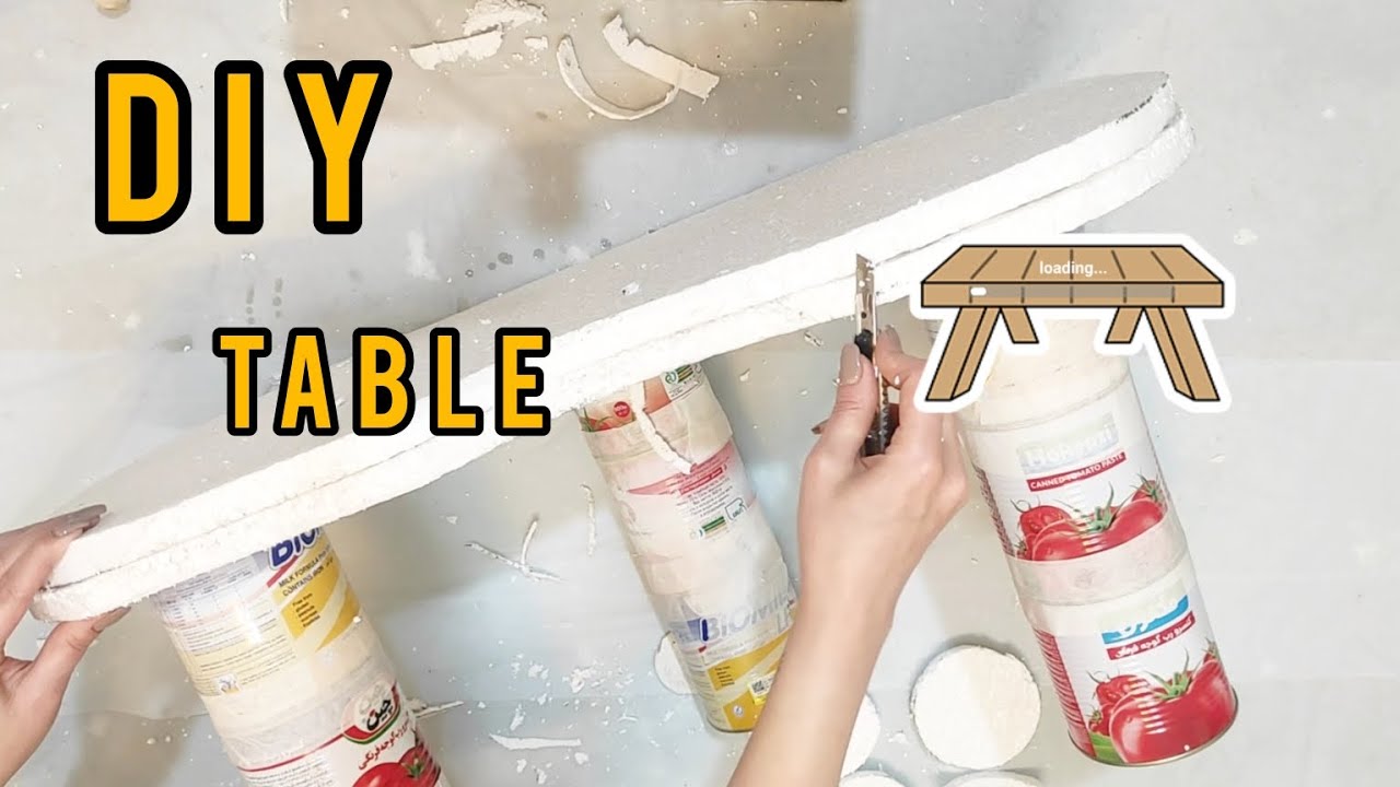 DIY | Making a table with recycled materials | میز پاپیه ماشه بساز