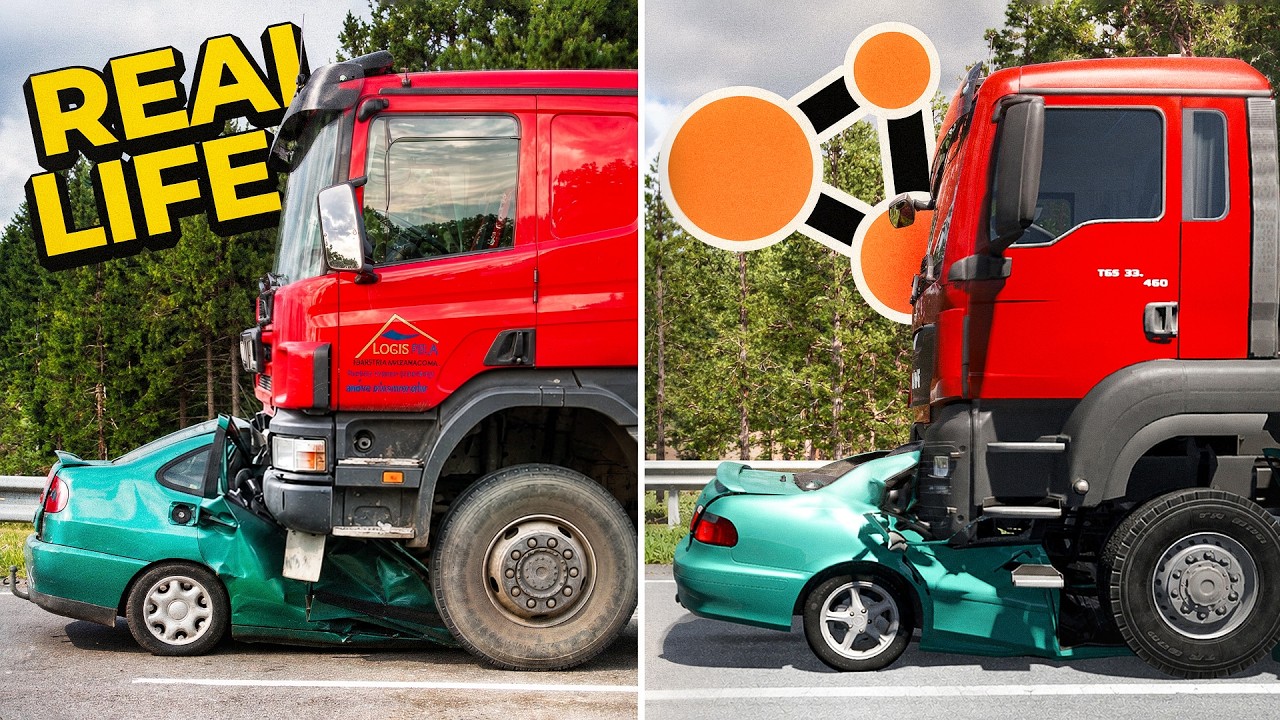 Аварии на реальных событиях в BeamNG.Drive #70
