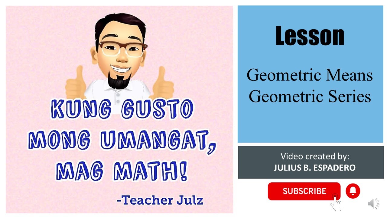 Geometric Means and Geometric Series