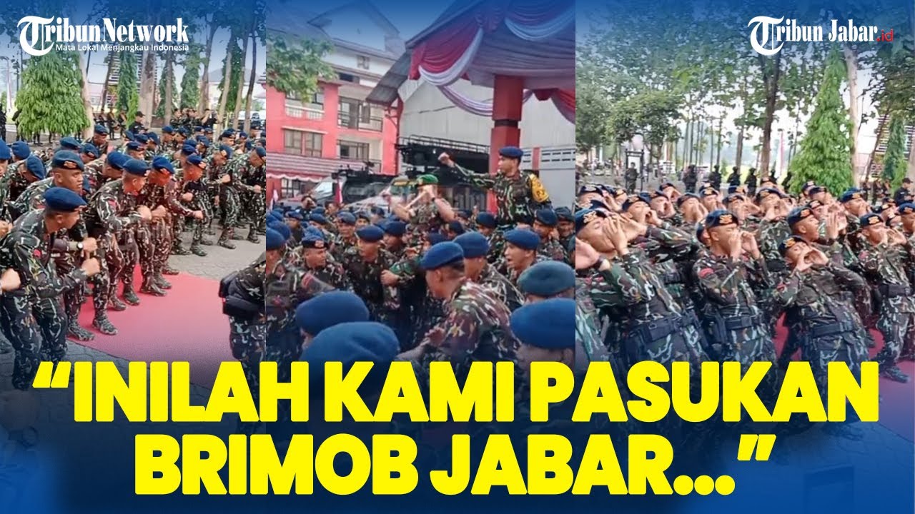 GAHAR! YEL YEL Brimob Polda Jabar Sambut HUT Brimob ke-79