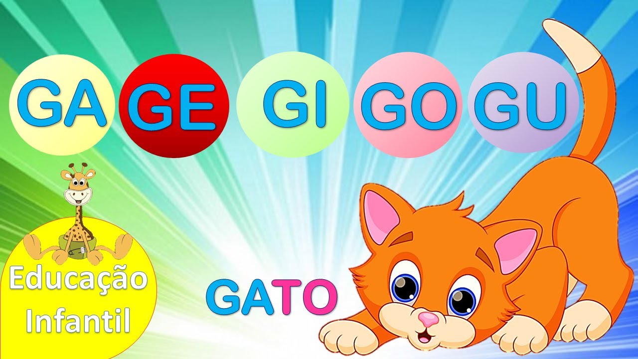 SÍLABAS GA GE GI GO GU - FAMÍLIA DO G - Educação Infantil -apoio escolar