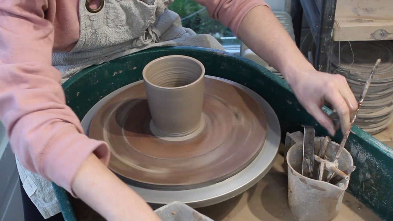 Pottery: Throwing a Travel Mug on the Potter's Wheel - Learn Pottery with Me🙂