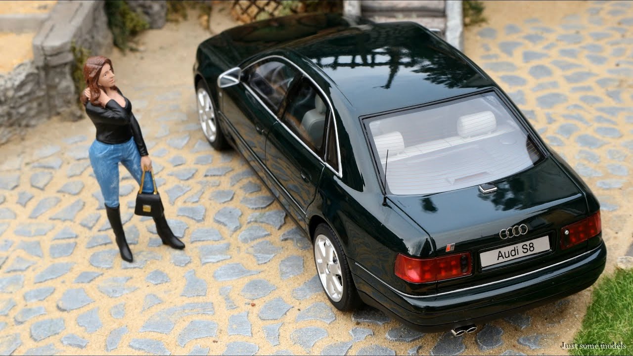 1:18 Audi S8 (D2) 4 2 V8 2001, green - Otto-mobile [Unboxing]