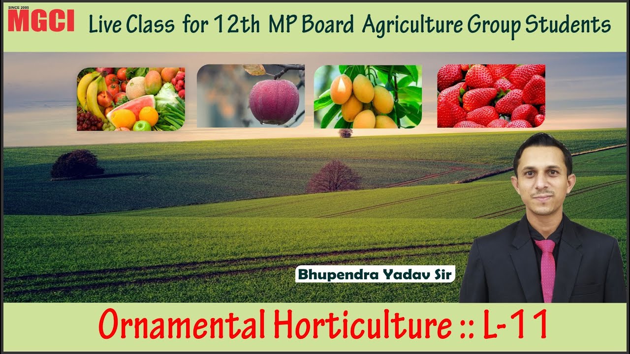 12th MP Board Live Classes (Agriculture Group) :: Ornamental Horticulture :: L-11