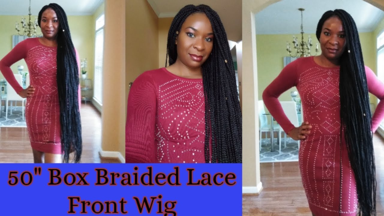 50 INCHES Box BRAIDS! I'M SHOOK! Sensationnel Cloud 9 4x4 Lace Parting Swiss Lace Wig - BOX BRAID 50