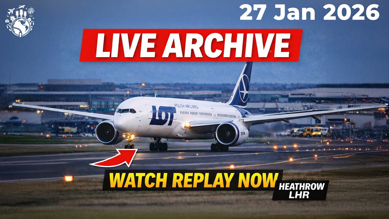 LONDON Heathrow Airport Plane Spotting ✈️ Real-Time Aircraft Landings Takeoffs (LHR) 27.01.26
