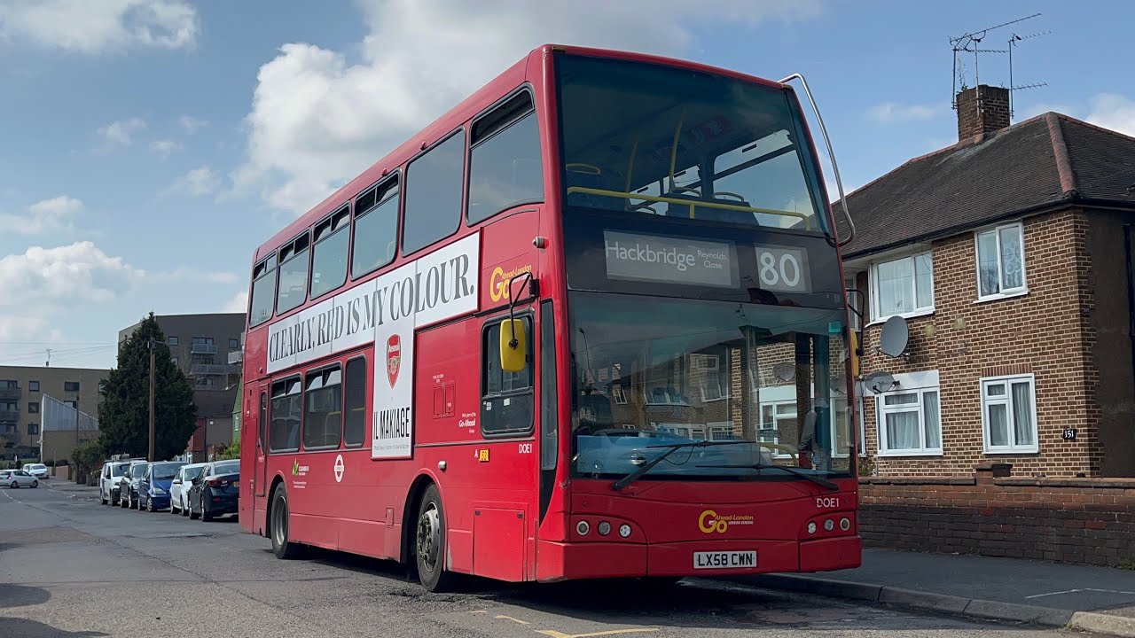 FRV. Go Ahead Route 80. Hackbridge, Reynolds Close - Belmont, High Down & Downsview. DOE1 (LX58 CWN)