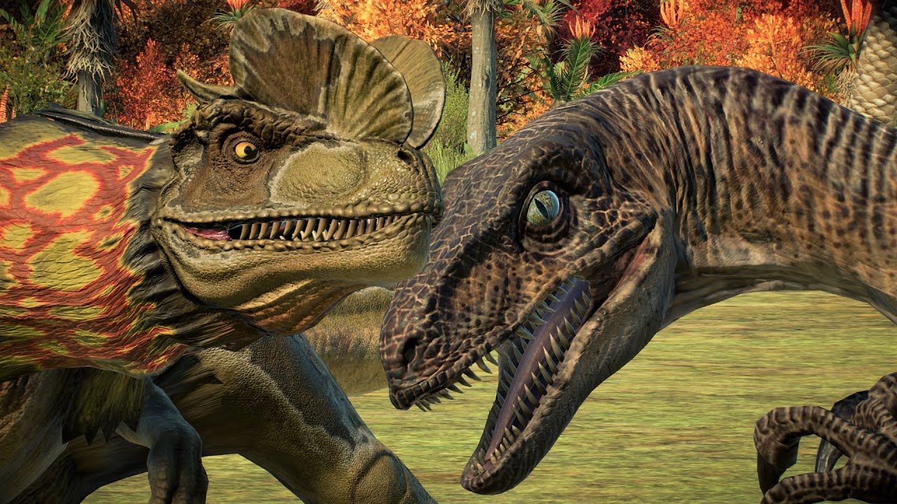 DILOPHOSAURUS (1993) VS VELOCIRAPTOR (1993): Jurassic Park Battle!! - Jurassic World Evolution 2