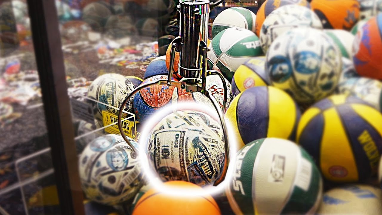 Claw Machine Filled With MONEY BALLS! Can I Win One?