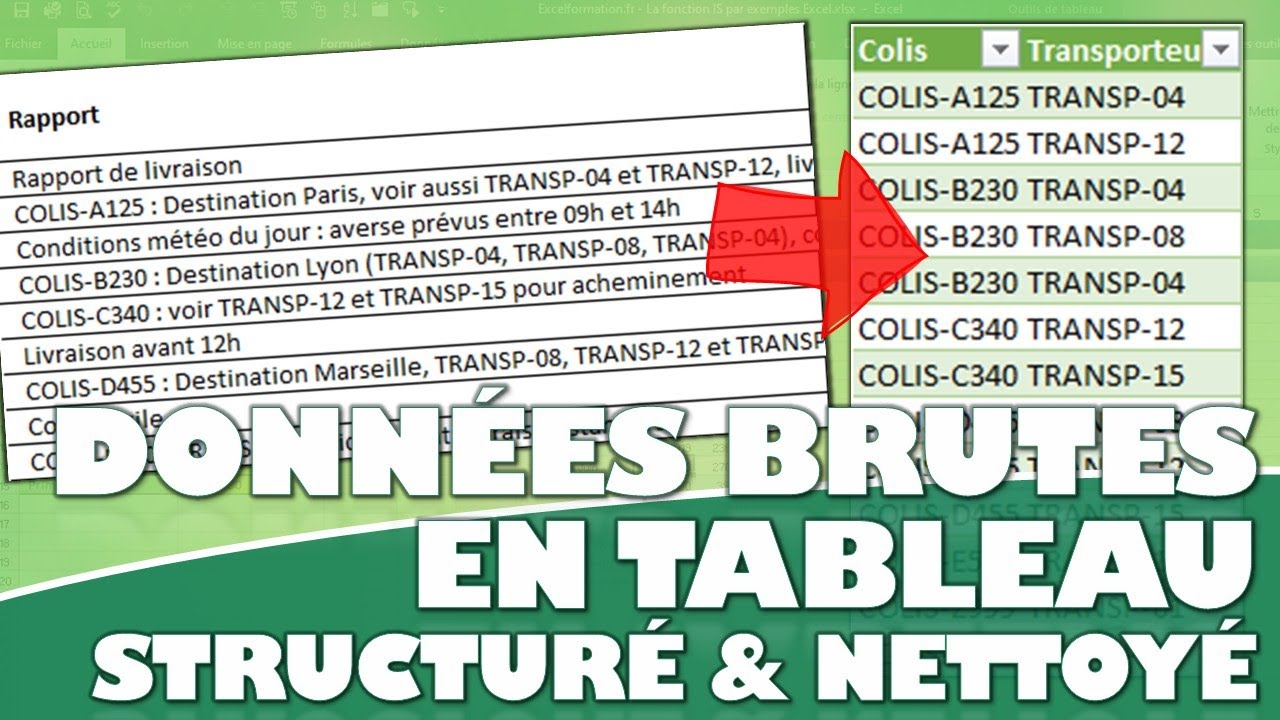 Comment transformer du texte brut en tableau structuré sur Excel avec Power Query