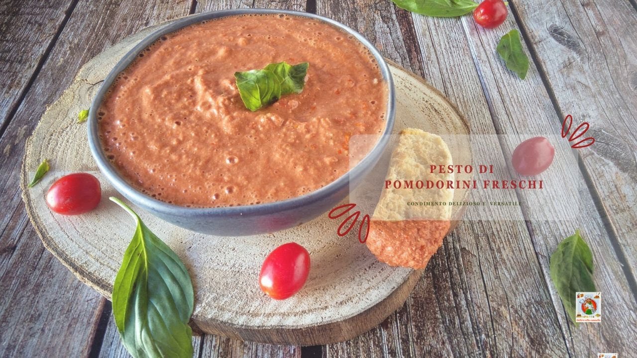 Pesto di pomodorini freschi - Ricetta condimento fresco e versatile