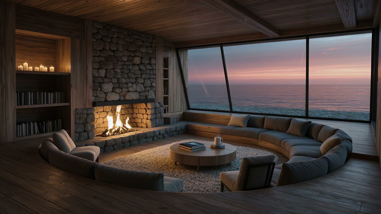 Oceanfront Fireplace Retreat 🌅🔥 | Cozy Coastal Home with Sunset Sea Views