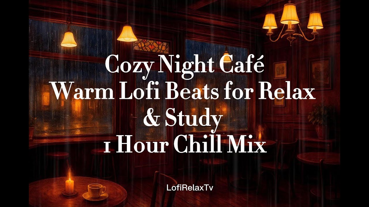 Cozy Night Café Warm Lofi Beats for Relax & Study | 1 Hour Chill Mix