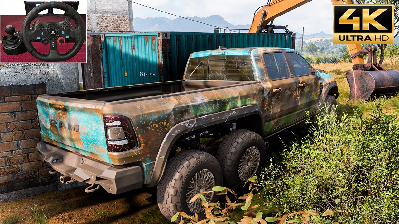 Rebuilding Hennessey RAM Mammoth 1000 6x6 TRX 1700HP | Forza Horizon 5 | Steering Wheel Gameplay.