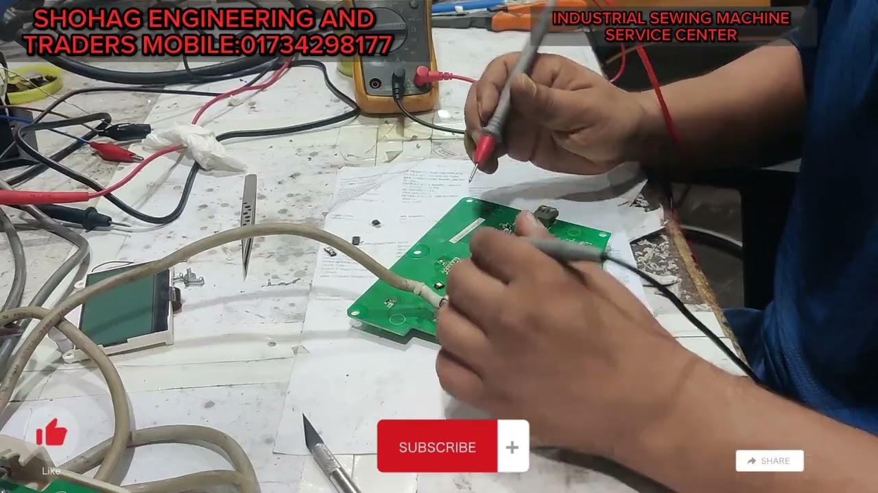 JUKI LK-1900B BARTECK MACHINE DISPLAY CIRCUIT BOARD REPAIRING SOLUTION