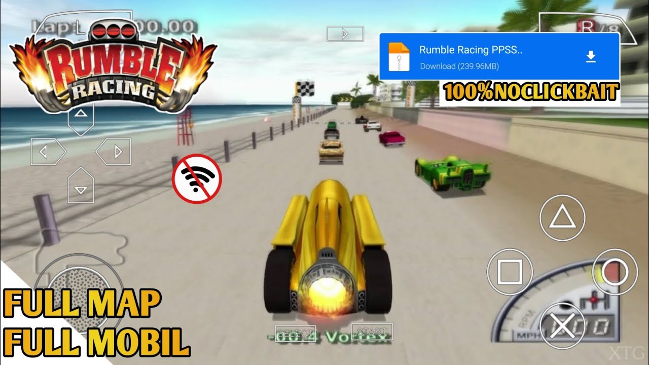 Cara Main Rumble Racing PS2 Original Terbaru 2025 di Android | Ukuran Kecil & Lancar