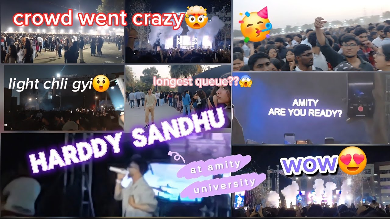 HARDDY SANDHU at Amity youth fest😱🤩 | Craziest College Night😝 | AU NOIDA|| @SrishtiSinghVlogs07 