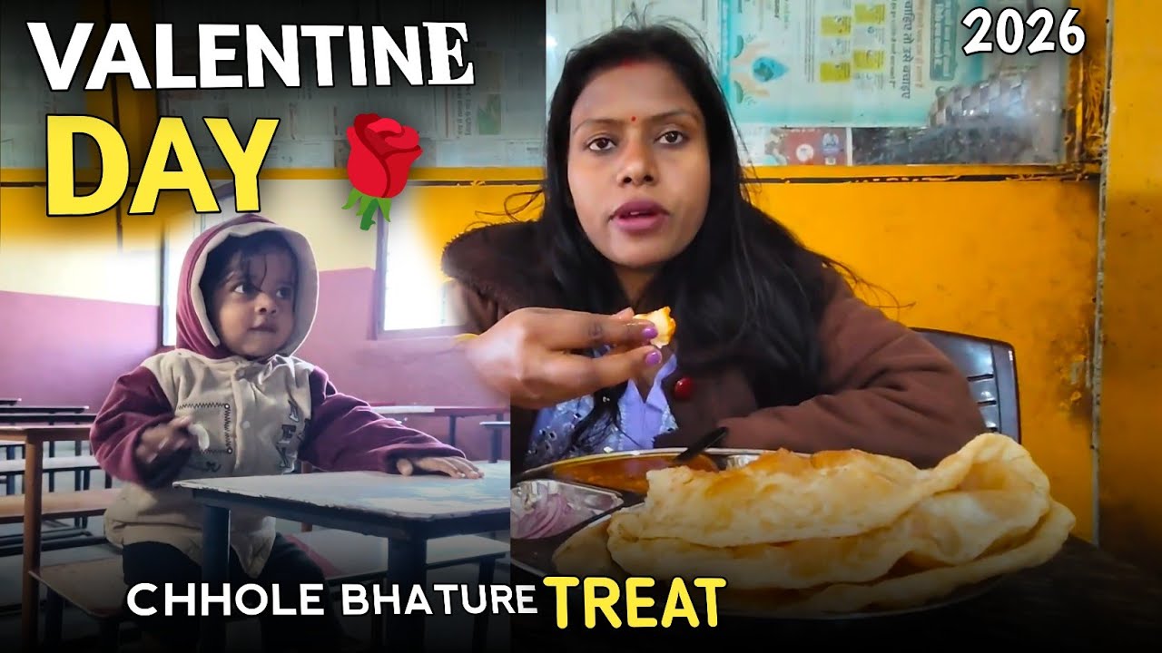 Chhole Bhature Treat | Valentine Day Special ❤️ | Family Time at Ranchi Main Road | Anupama Kumari