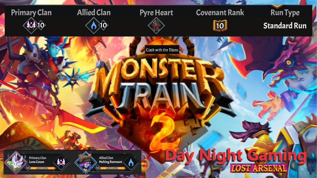 Monster Train 2 — Ковенант 10-го ранга — Лунный Ковен с Melting Remnant — Забег Titan