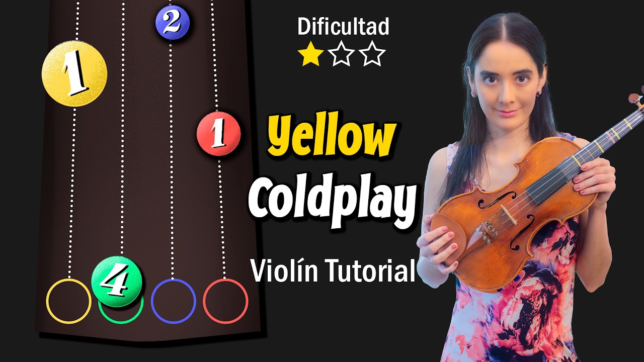 YELLOW - COLDPLAY 🎻💓 Violín Play Along 🎻 - Irazú Violín + Partitura