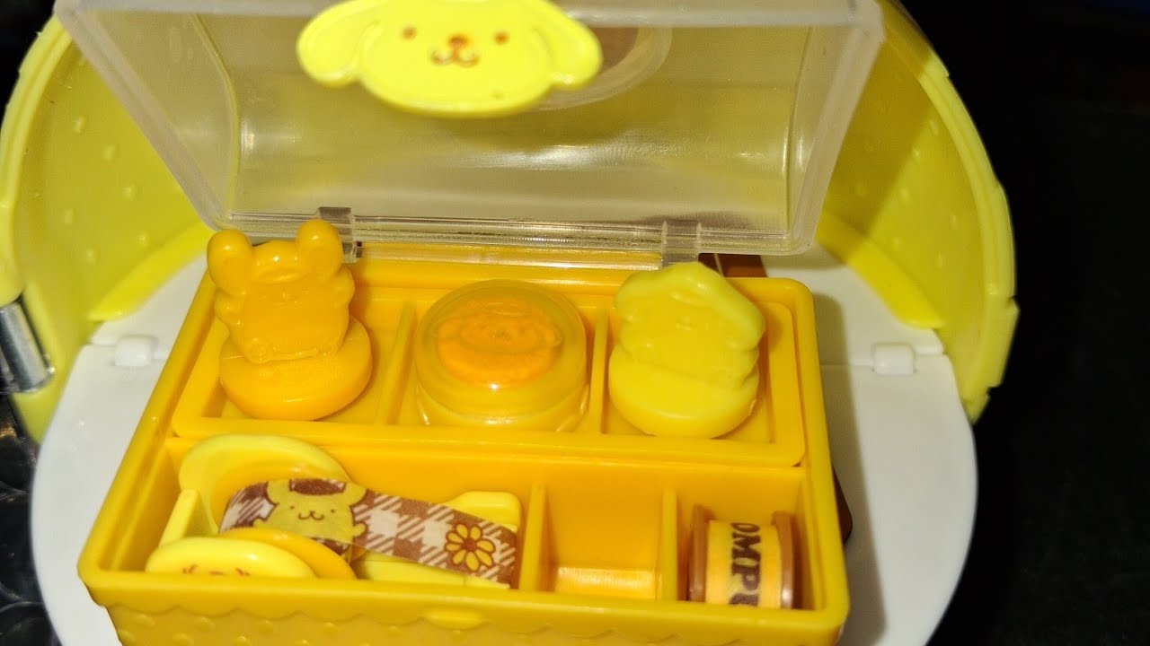 Miniverse Hello Kitty & Friends Putting together Pompompurin Tape N Stamp Set #mga #miniverse 