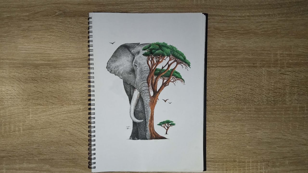 The Results of 1 Million Dots...(Elephant Stippling)