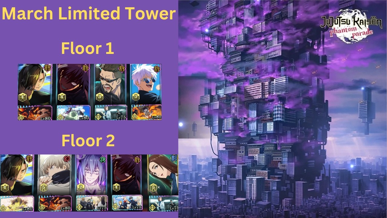 F2P March Tower Floor 1 & 2 Guide (Limited Illusory Tower) - Jujutsu Kaisen Phantom Parade