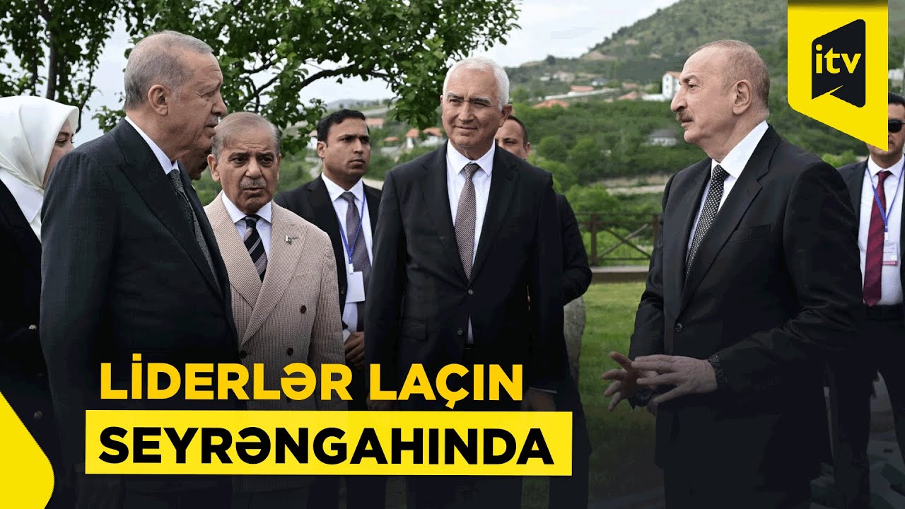 Azərbaycan, Türkiyə və Pakistan liderləri Laçında birlikdə gəzintidə