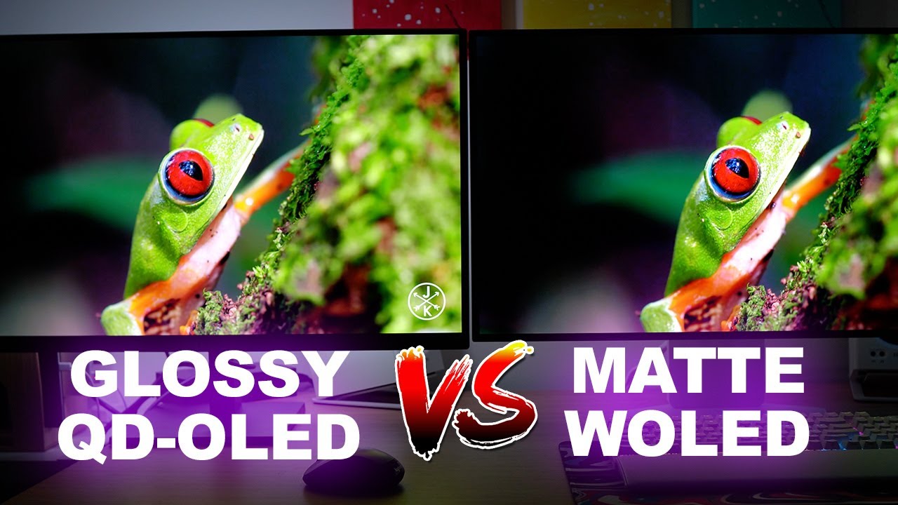 QD OLED vs WOLED - Glossy vs Matte - Eye Strain and Fringing? Side By Side Comparison