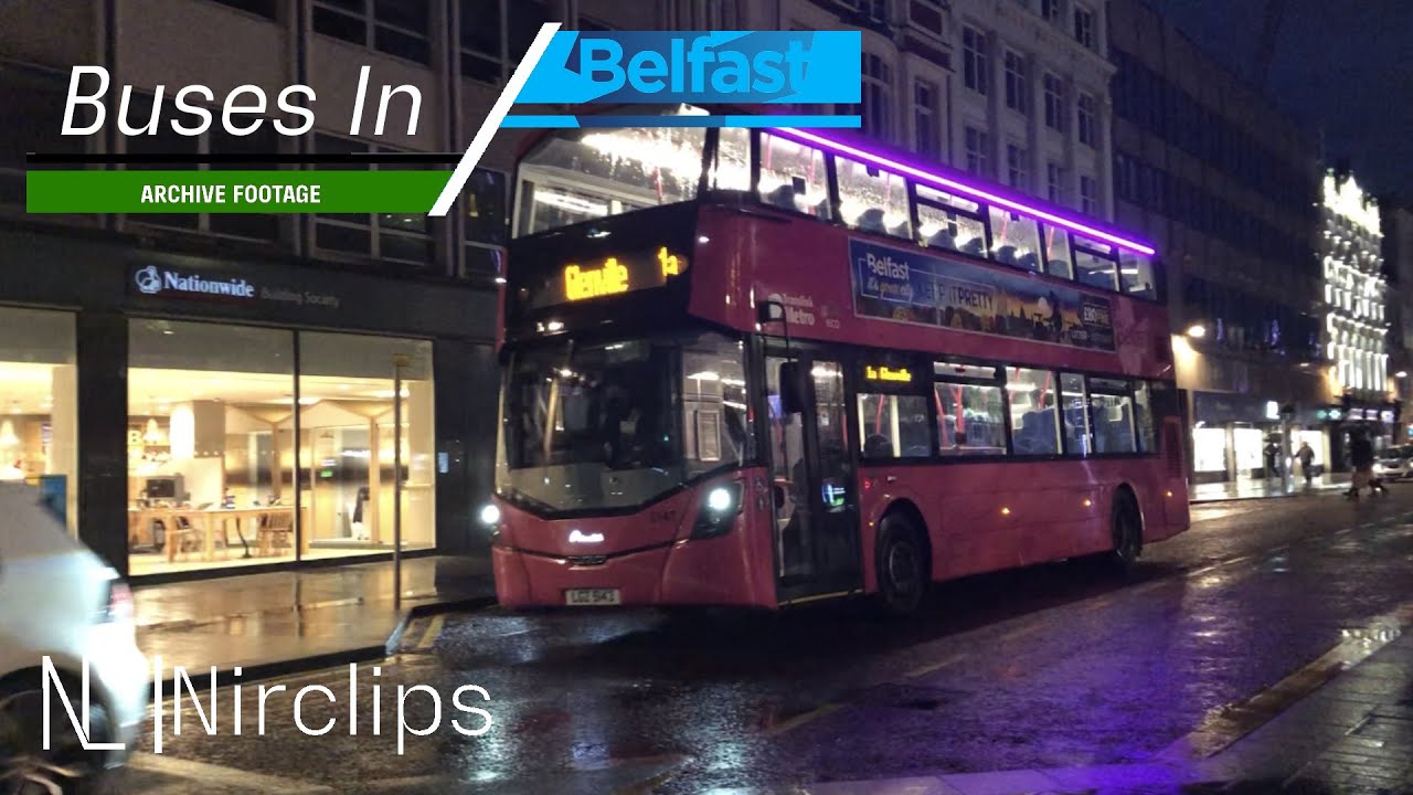 Buses in Belfast City Centre.