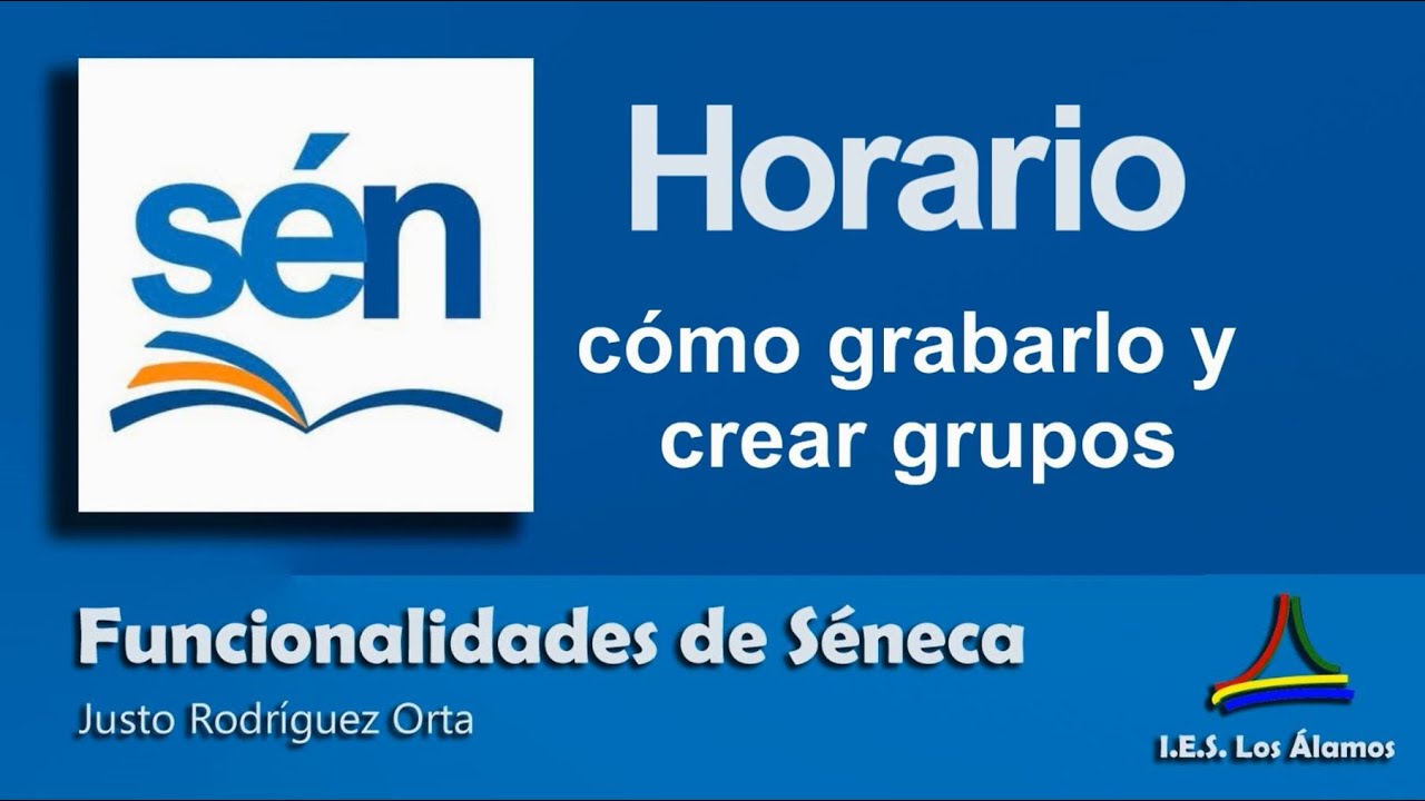 Séneca. Cómo introducir el horario del profesorado.