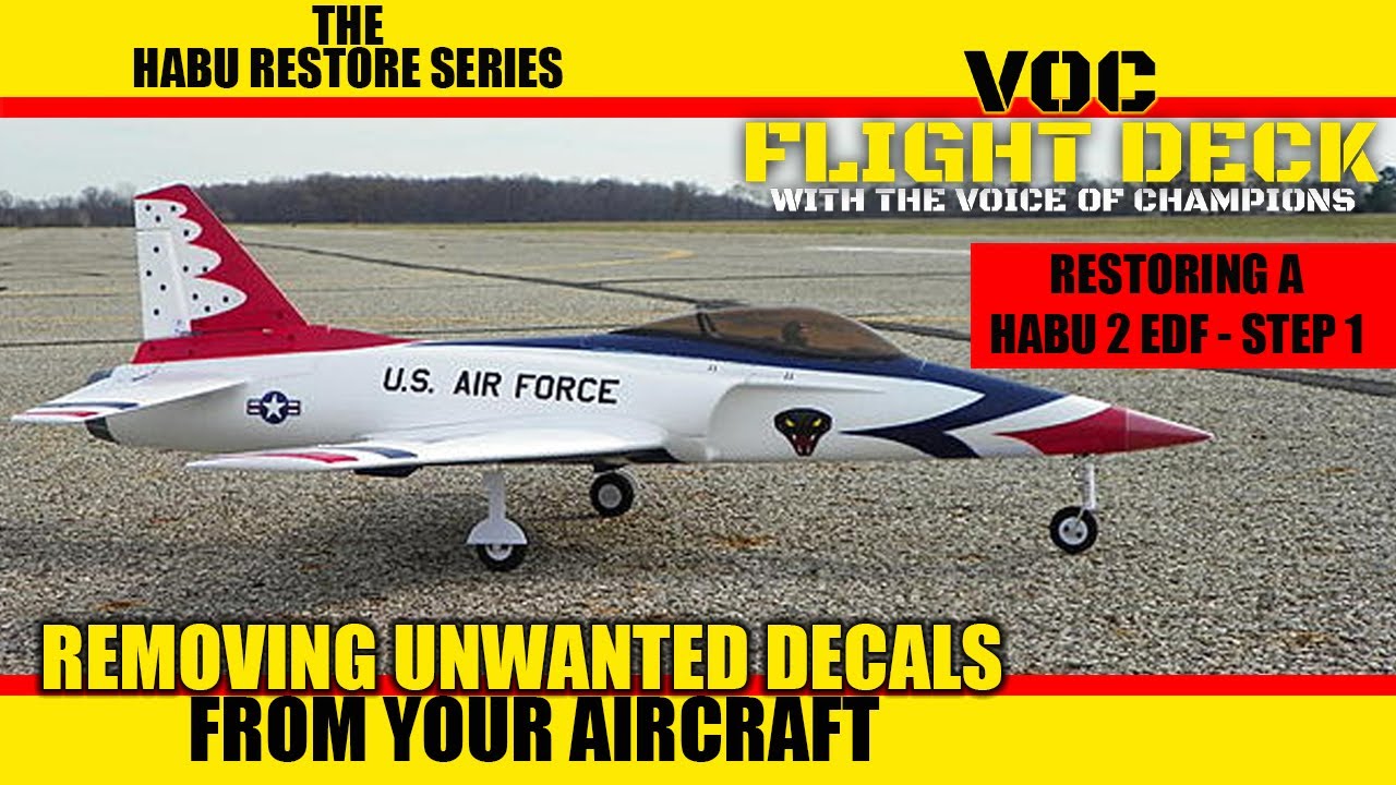 Removing Unwanted Decals On Your RC Airplane. 