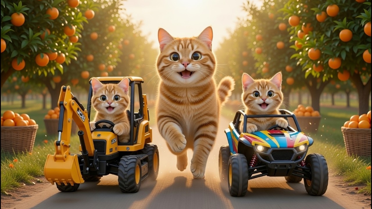 Mama Cat Trims Fur on the Farm and Makes Tiger Hat For Kittens At Home🐾🎩🐯