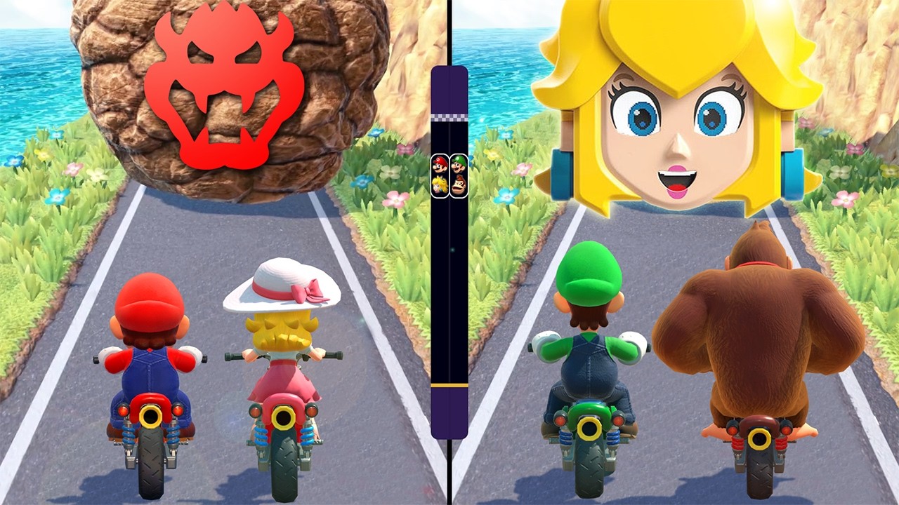Mario Party Superstars Minigames - Mario Vs Peach Vs Luigi Vs Donkey Kong (Master Difficulty)