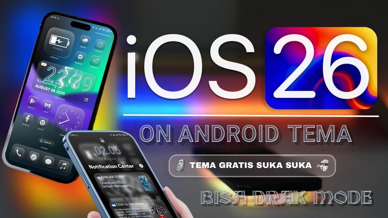 Cara Merubah Tampilan Android Menjadi Full iPhone iOS 26 Terbaru Fature Liquid Glass‼️
