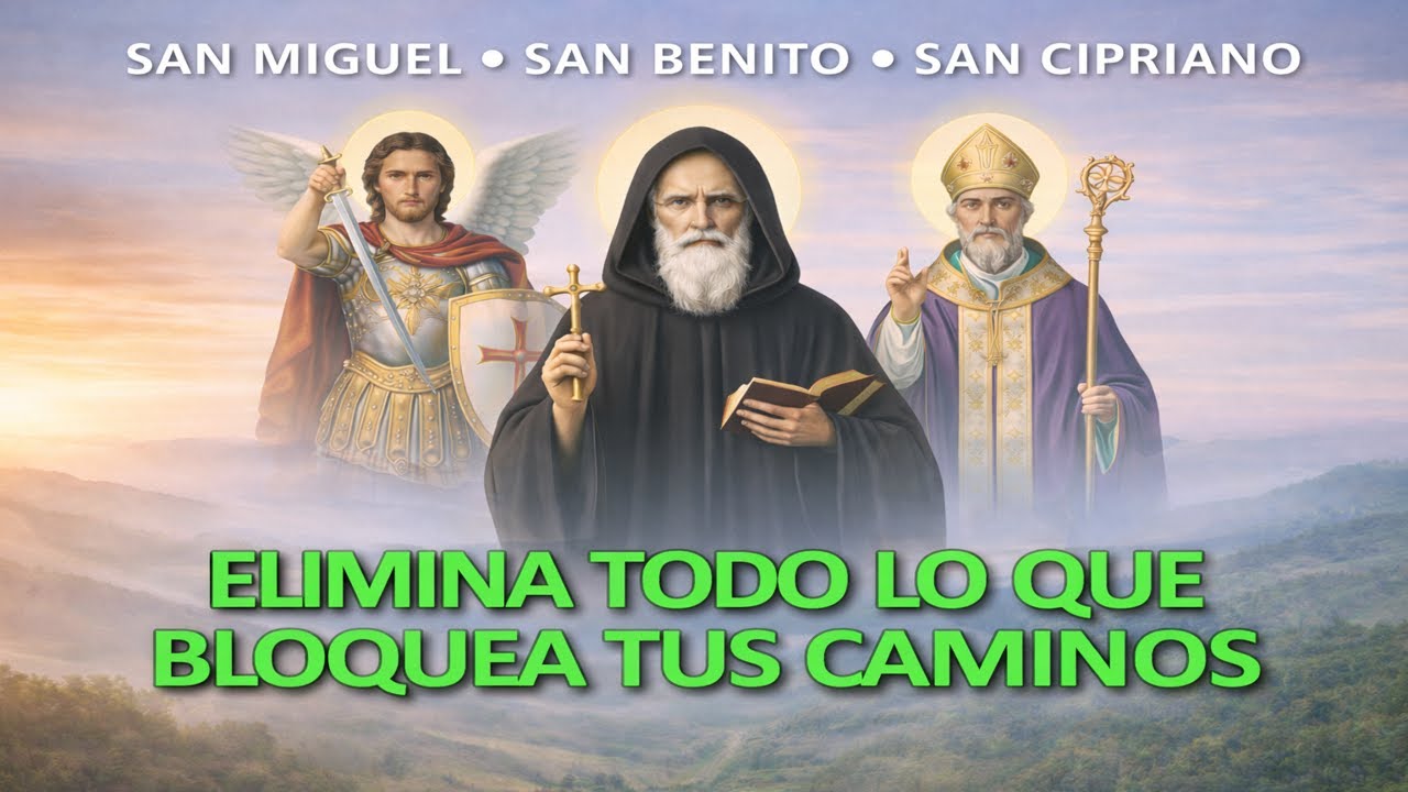 🔴 ORACIÓN SECRETA DE SAN BENITO, SAN MIGUEL Y CIPRIANO PARA QUE TODO MAL CAIGA AHORA YA HOY!
