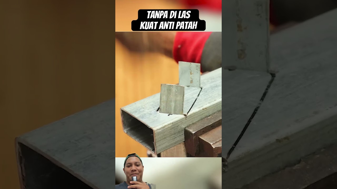 Cara sambung besi holo tanpa mesin las #shorts #diy #sambungholo #besihollow