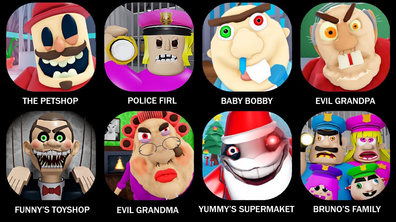 ROBLOX: ESCAPE THE PET SHOP, POLICE GIRL, ESCAPE BABY BOBBY DAYCARE OBBY, EVIL GRANDPA OBBY #roblox