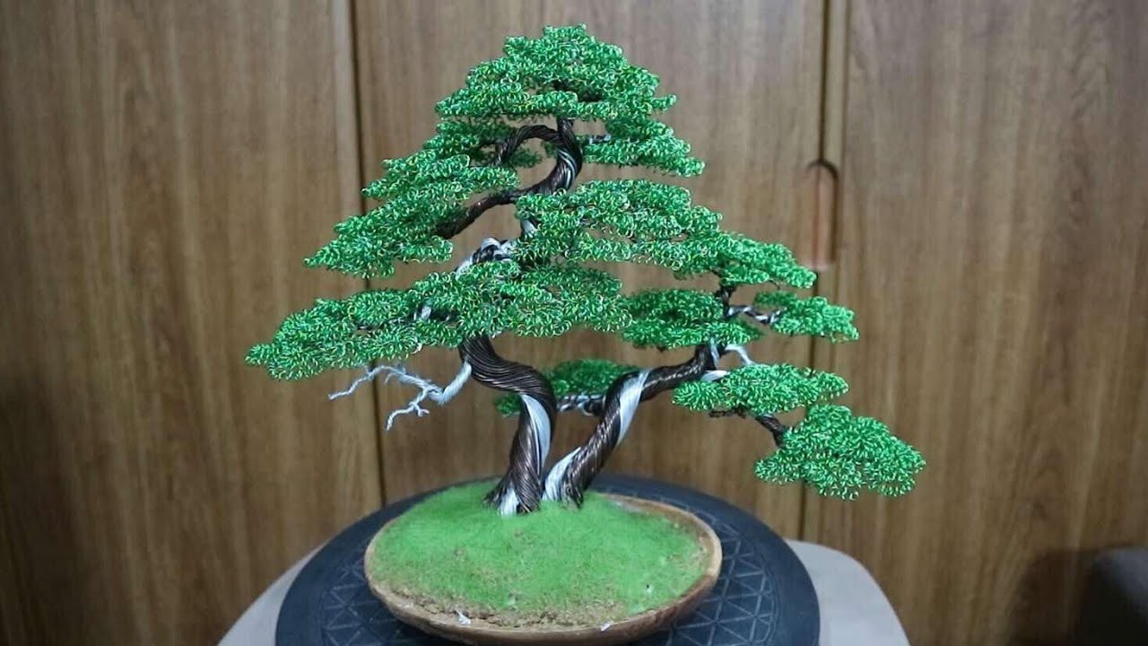 How To Make A Aluminium Wire Bonsai Tree | Green color
