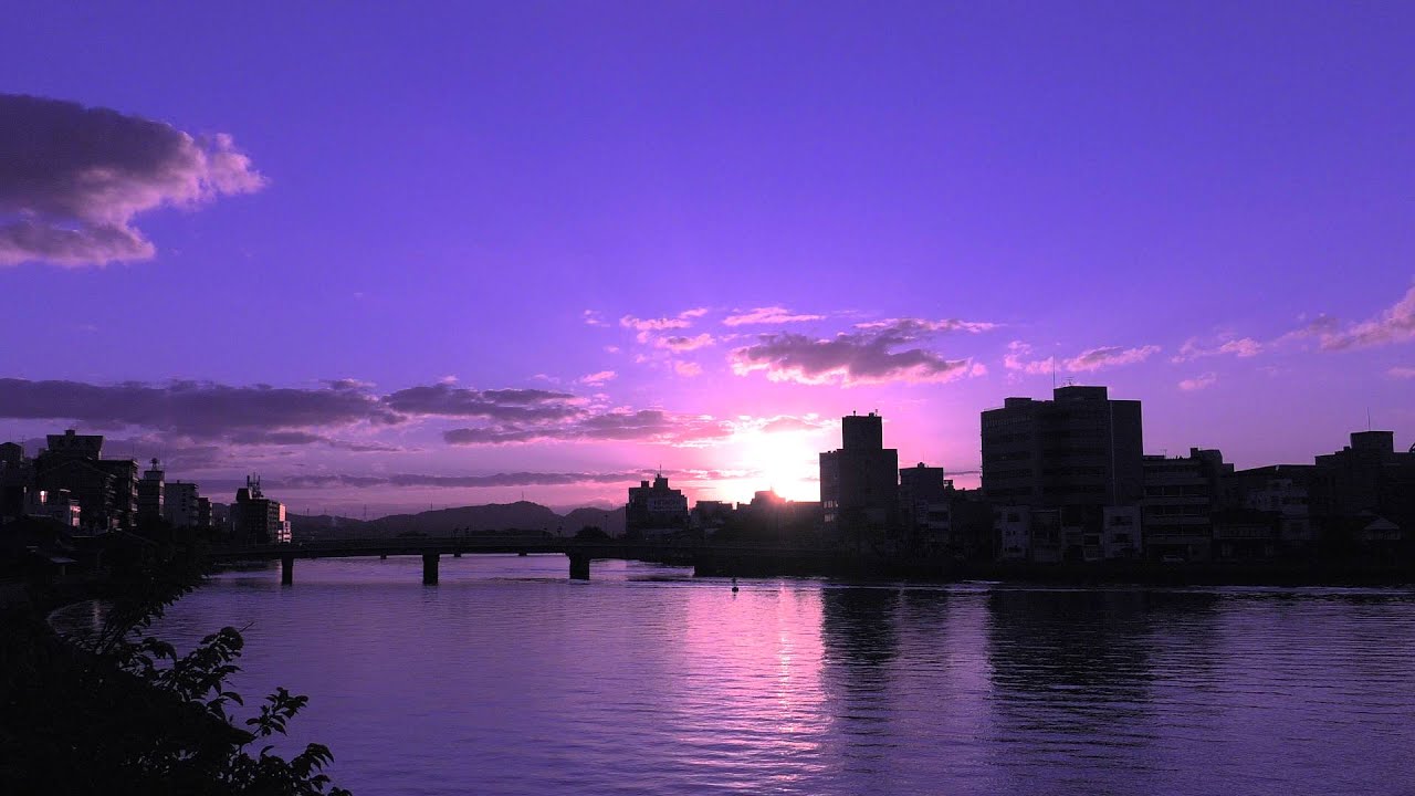 大桥川、宍道湖的朝阳