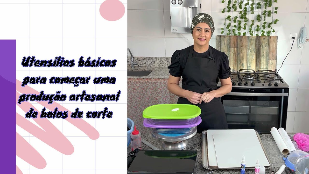 Utensílios básicos para produção artesanal de bolos de corte