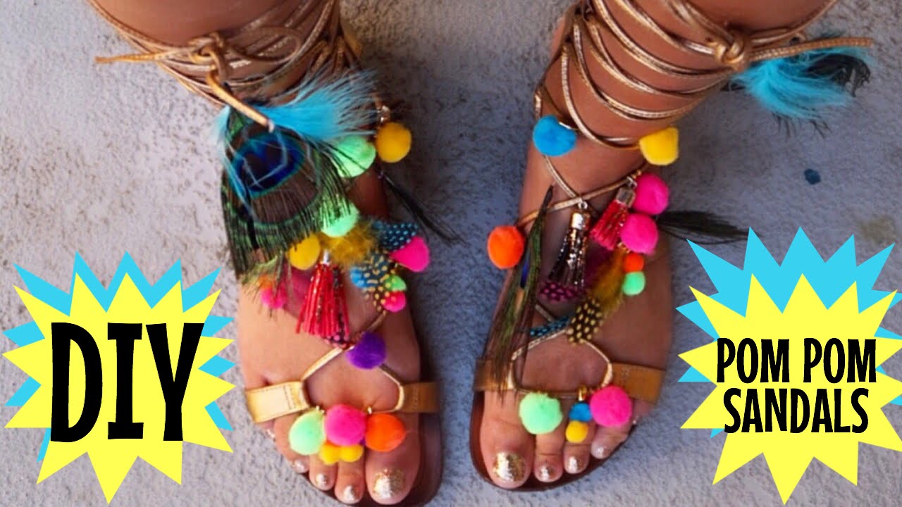 DIY POM POM SHOES | MISSCHARMSIE